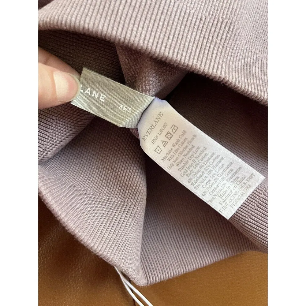 NWT Everlane Lavender Purple Ribbed Seamless High Rise Bike Shorts Size XS/S - Image 8