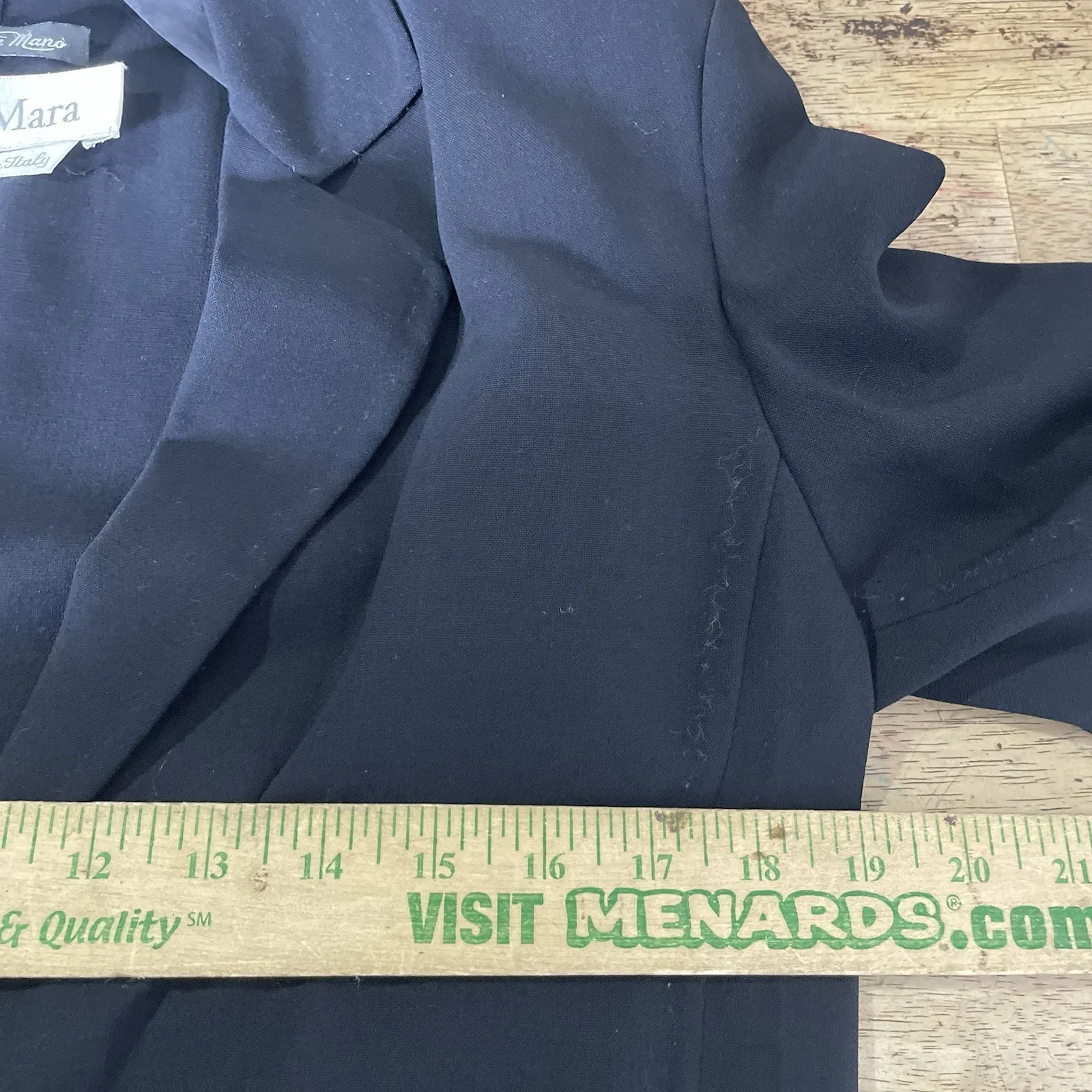 MaxMara Navy Single Button Wool Blend Blazer Women's Size 4 - Image 6