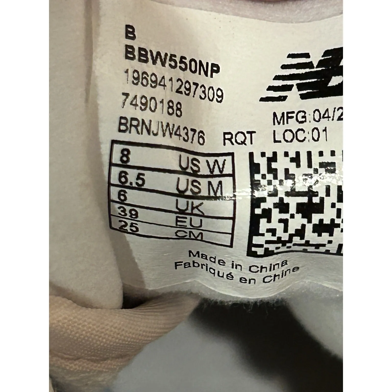 New Balance 550 Sea Salt Quartz Pink Astro Dust Women's 8.5 Men's 6 BBW550NP - Image 7