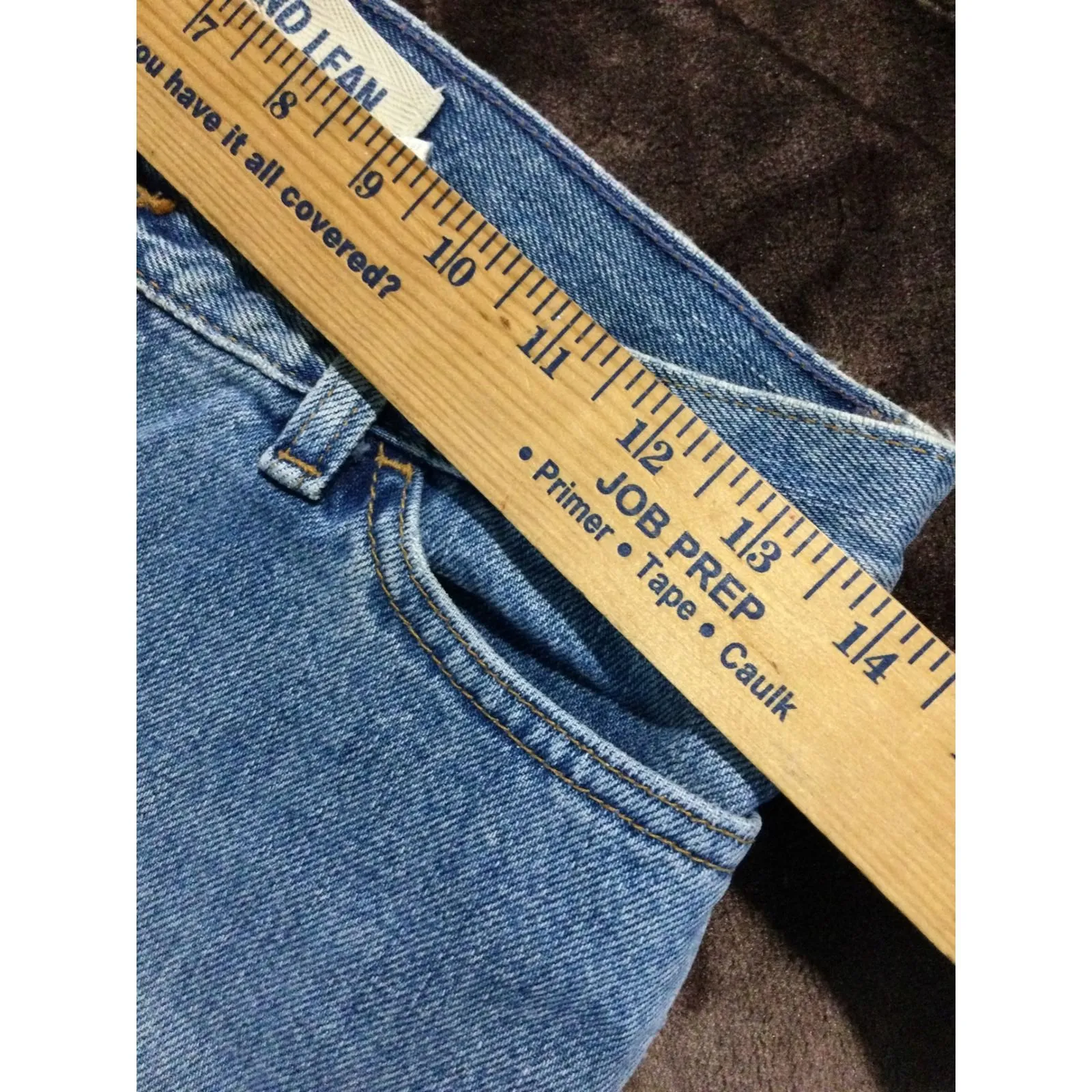 Long and Lean CapriJeans Denim Cropped Frayed Casual Everyday Blue Size 8 - Image 9