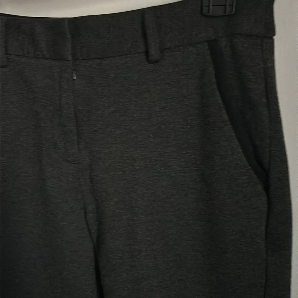 Express Women’s Columnist Ankle Mid Rise Stretch Charcoal Gray Trouser Pants - Image 2