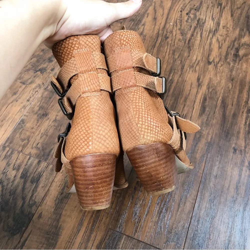 Matisse • Harvey Multi-Strap Boot embossed leather buckle tan western ankle - Image 11