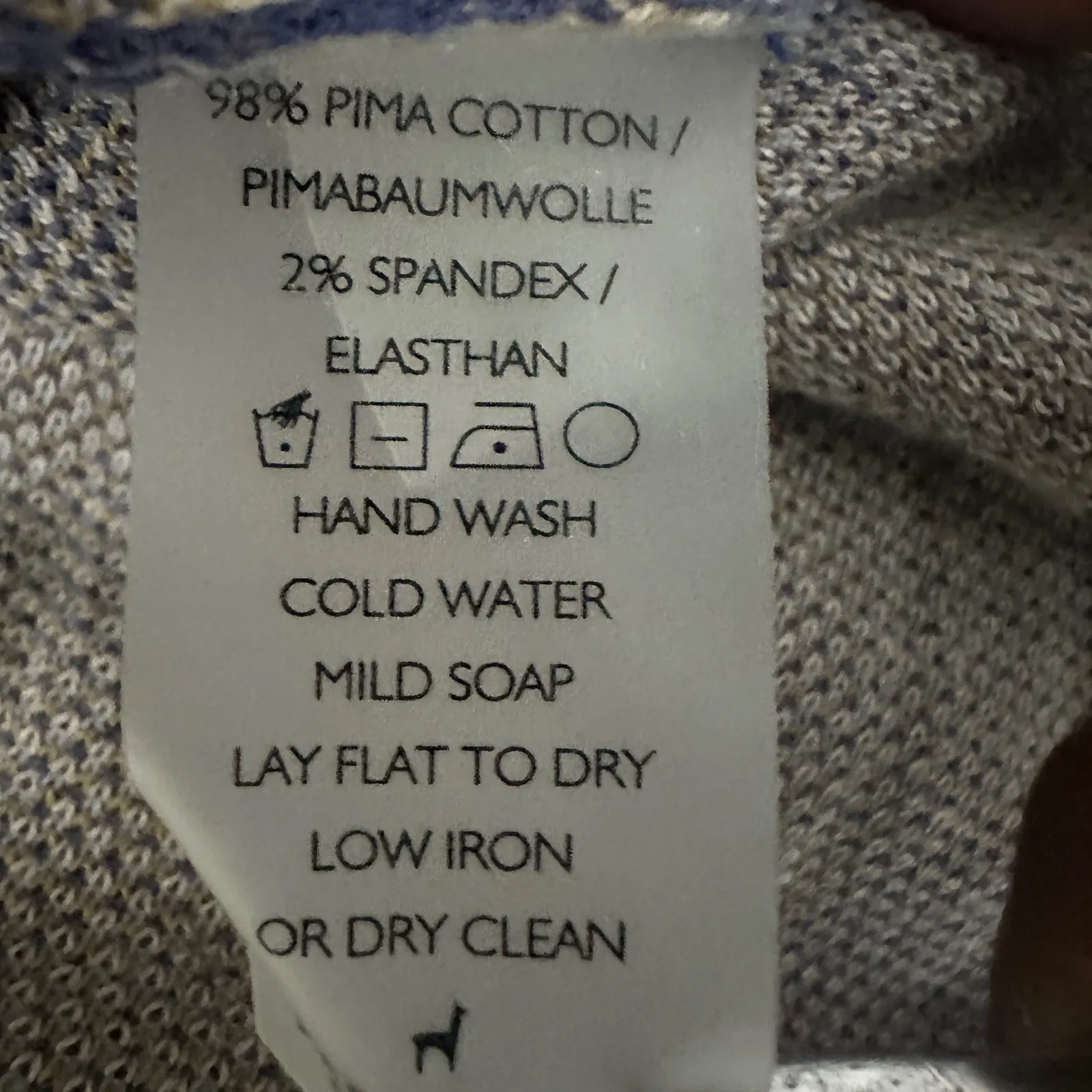 Peruvian Connection Women Ikat Wide Leg Pants XL Blue Beige Pima Cotton Boho - Image 5