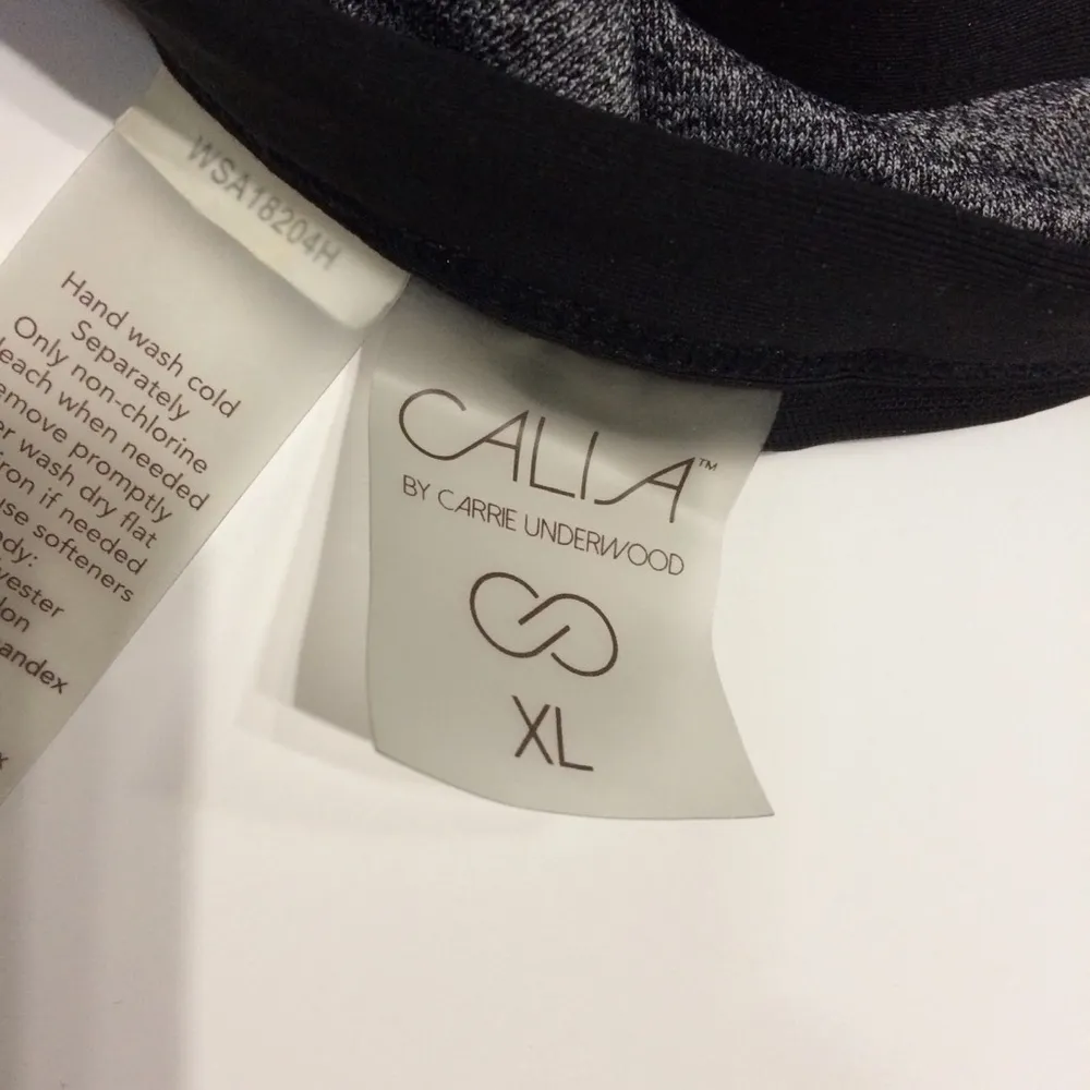 Calia by Carrie Underwood High Neck Cross Front Swim Top Black Size XL - Image 6