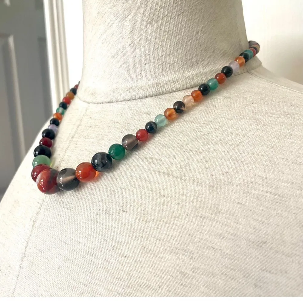 Dyed agate and carnelian necklace - Image 5