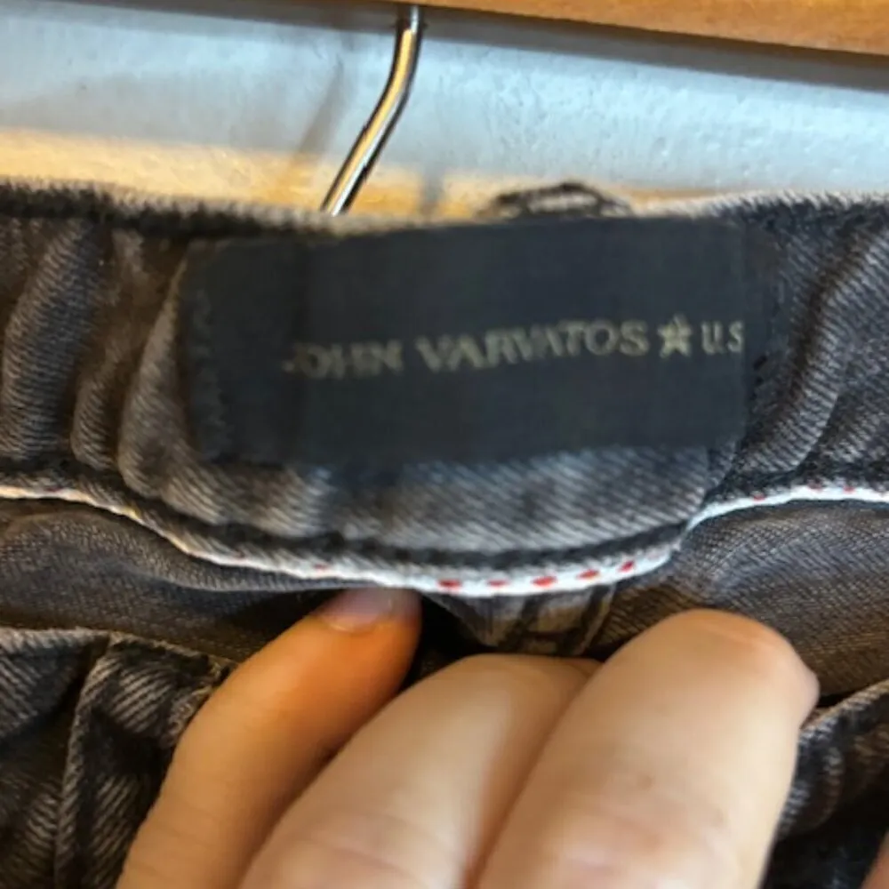 John Varvatos Jeans Women's Size 30‎ Wight Distressed Skinny Denim Gray Black - Image 3