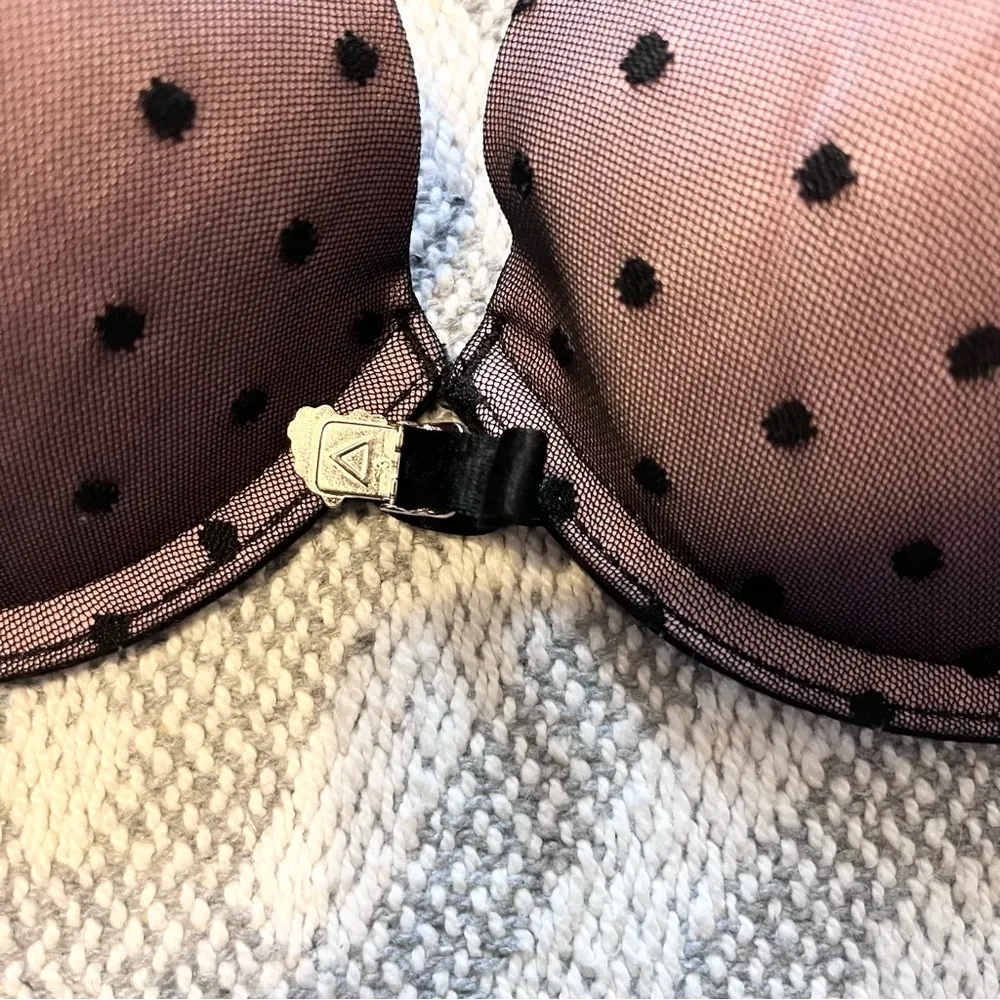 VICTORIA’S SECRET Sexy Little Things Black Pink Polka Dot Lace Push Up Bra 34C - Image 5