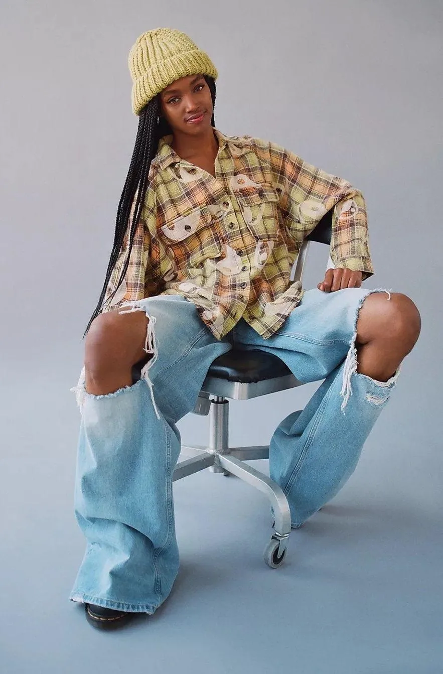 Brody Flannel Button-Down Shirt NWT Size XS - Image 4