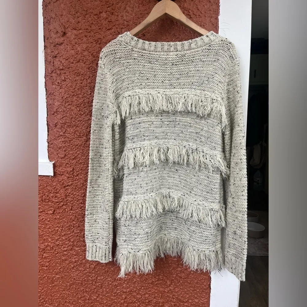 Blu Pepper • Fringe Pullover Sweater, Bohemian. Size Large - Image 3