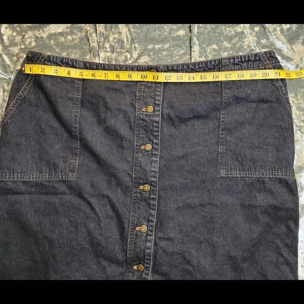 Lauren Jeans Co. Button Front Denim Skirt - Image 4