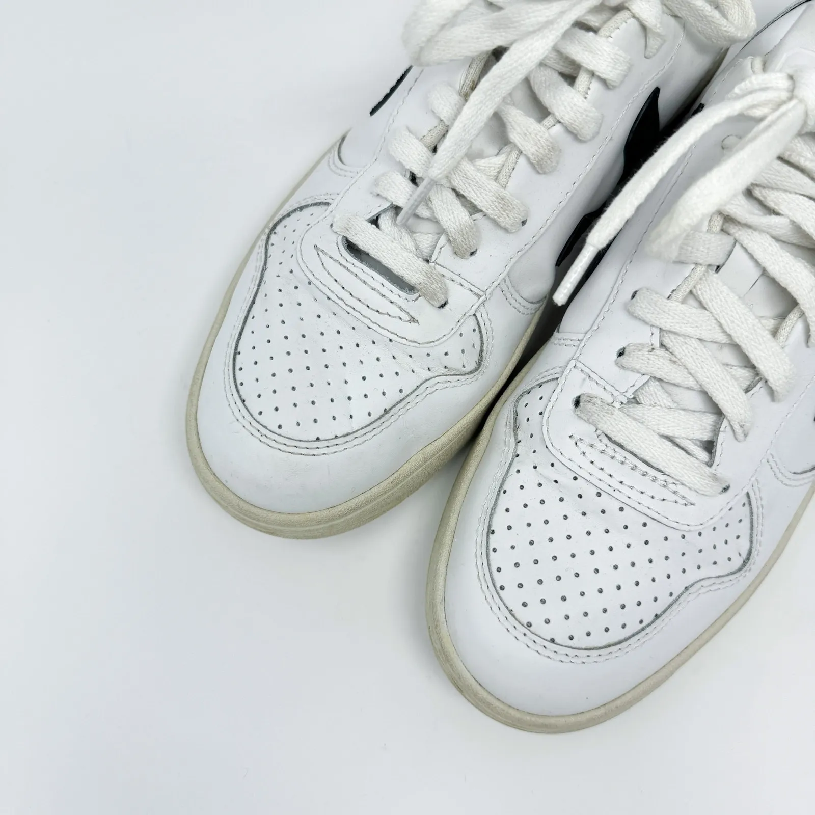 Veja V-10 White & Black Sneakers - Image 5