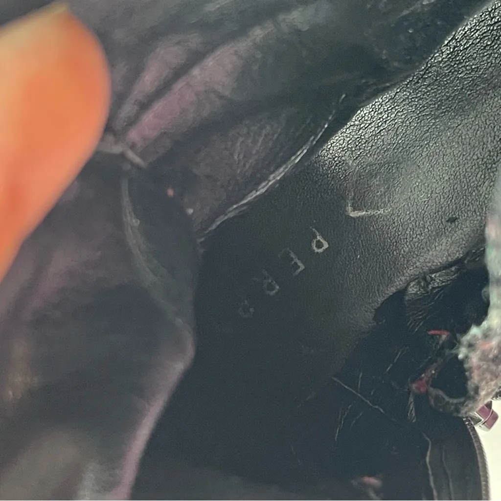 Katy Perry The GIA  Women's7.5 Black Crushed Velvet Ankle Combat Boots Lace Zip - Image 7