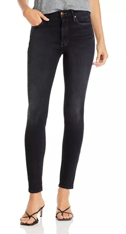MOTHER Looker Cropped Skinny Jeans In Coffee, Tea, or Me? Size 2/26 Blue - Image 1