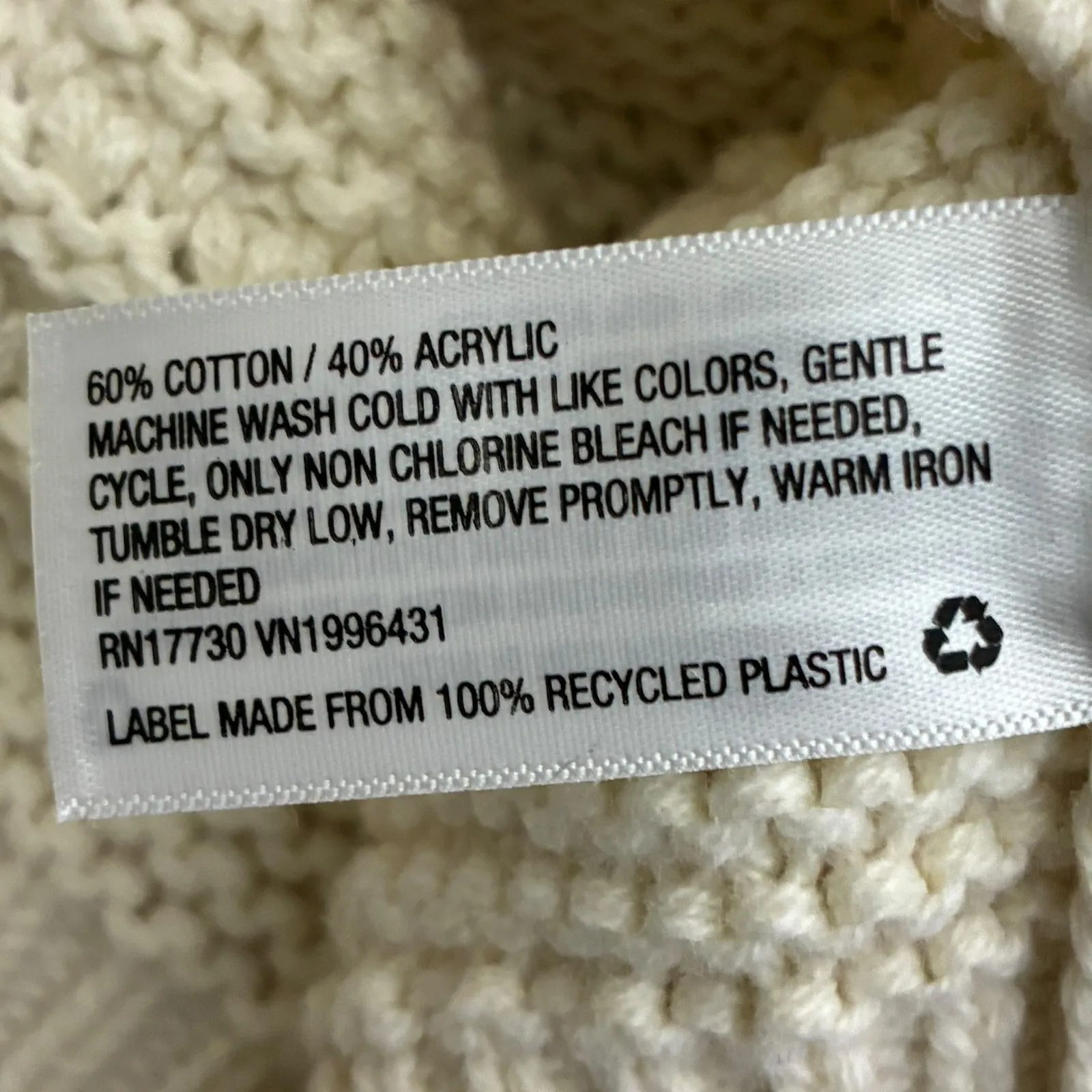 Universal Thread Cotton Knit Sweater Womens XS Cream Cozy Clean Girl Minimalist - Image 7