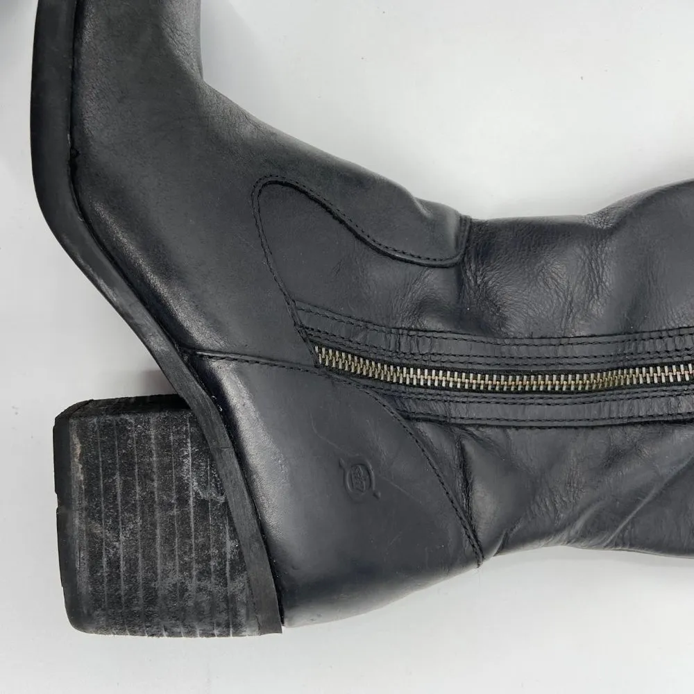 Born Black Leather Uchee Boot Knee High Size 7 - Image 42