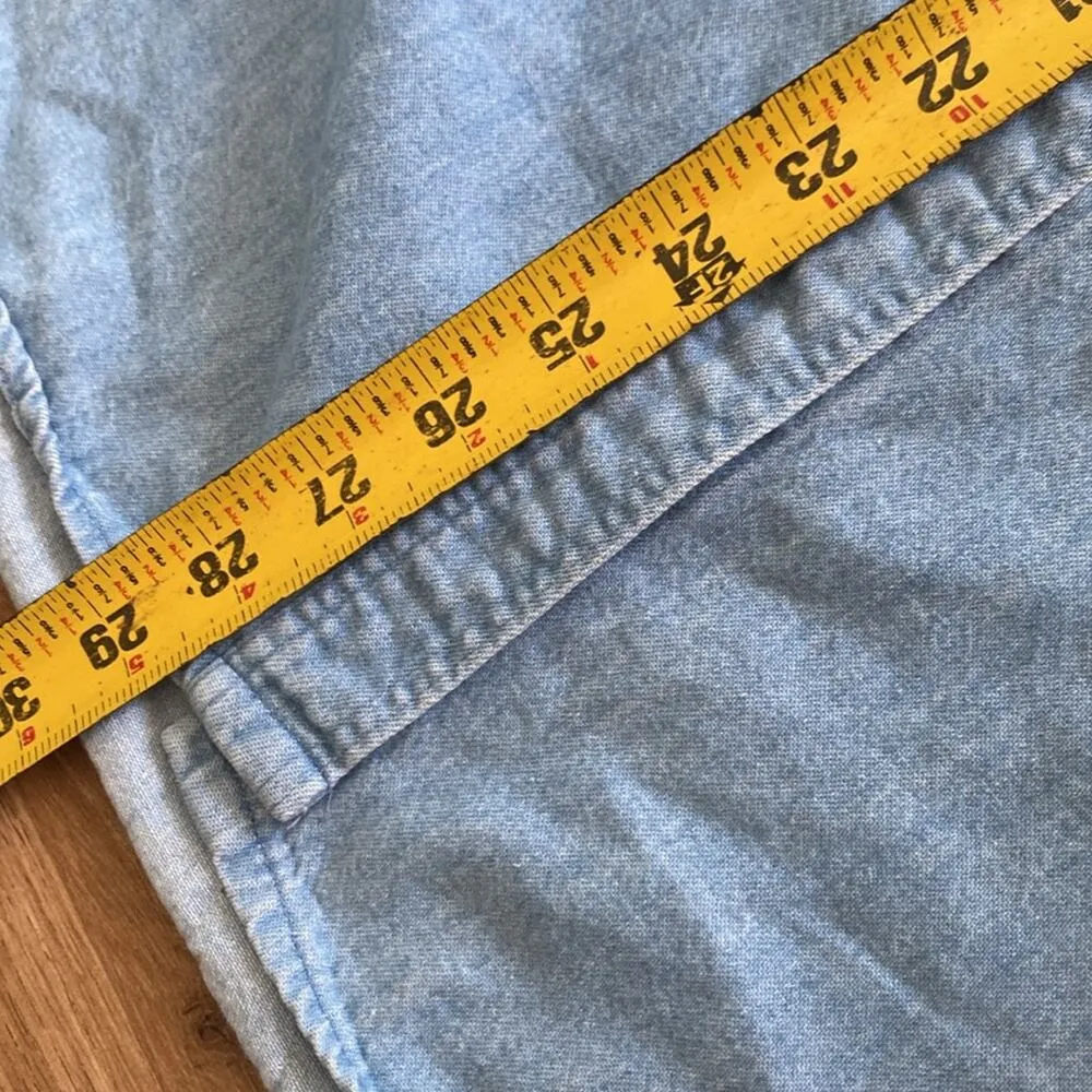 Vintage 1970 1980  denim button down shirt shacket sz XL made in USA - Image 8