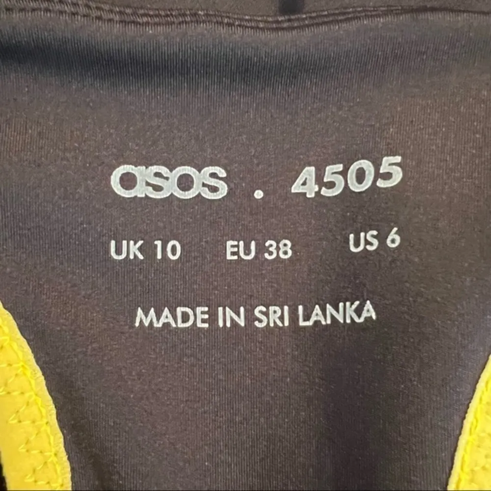 ASOS Tank Top Athletic Racerback Full Zip Black Multi size 6 Sports Gym Workout - Image 16