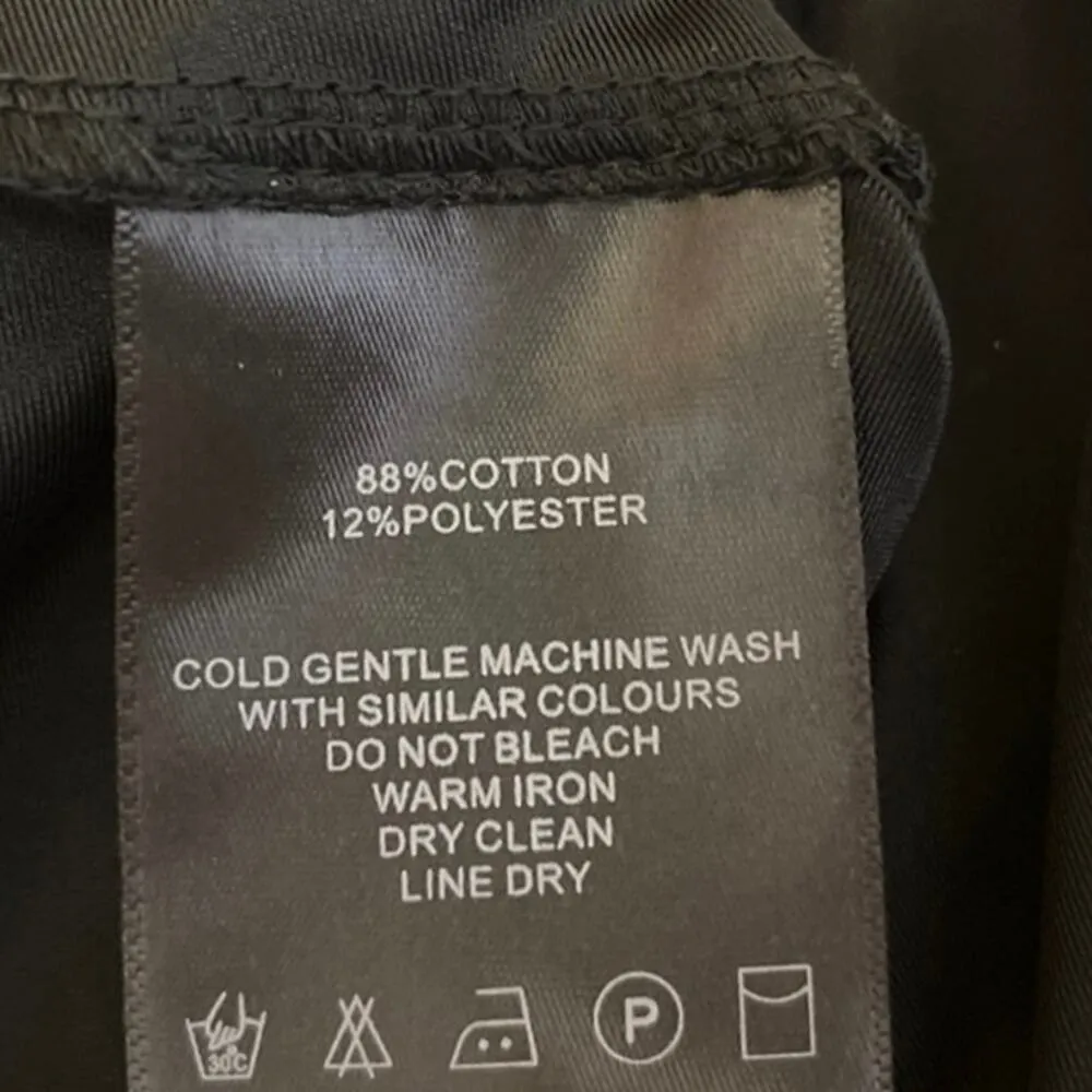 Maniere De Voir Black Faux Leather Ruched Drawstring Mini Pencil Skirt Size 8 - Image 5