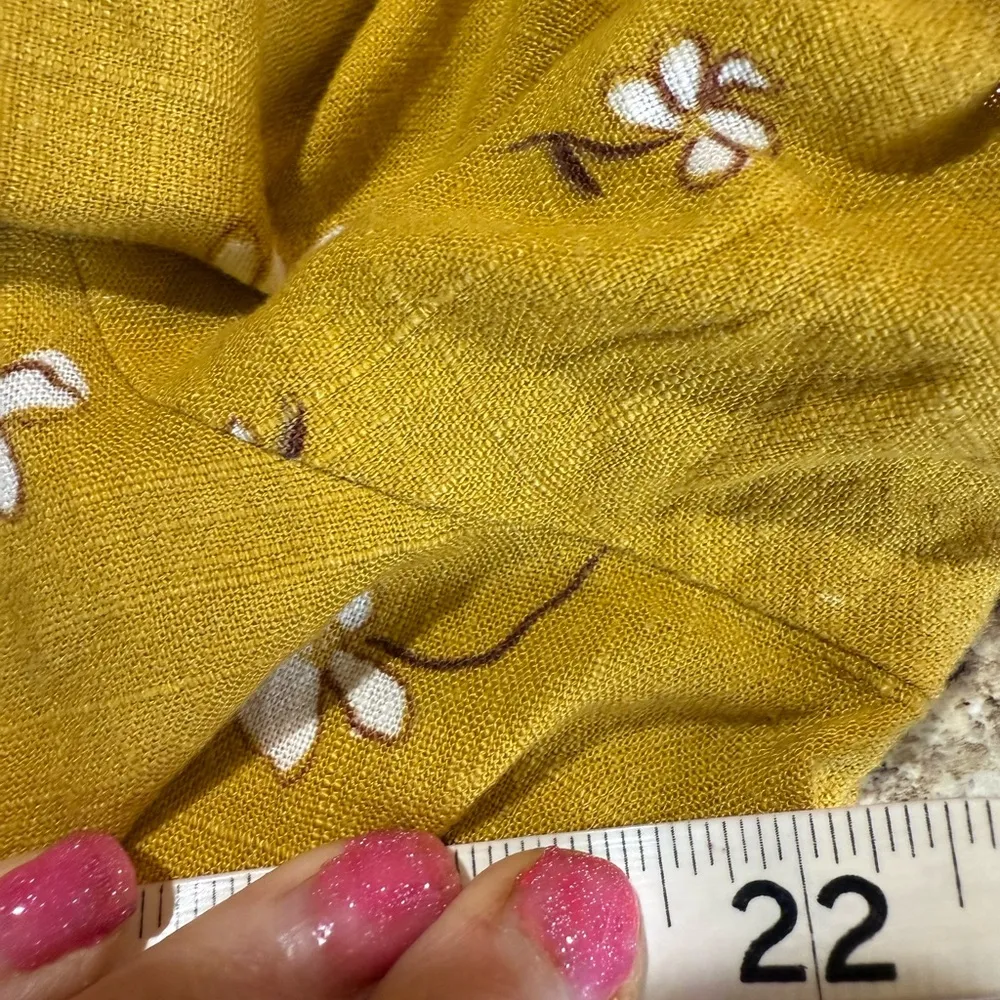 Universal Thread Yellow Gold Puff Sleeve Midi Dress - Image 5