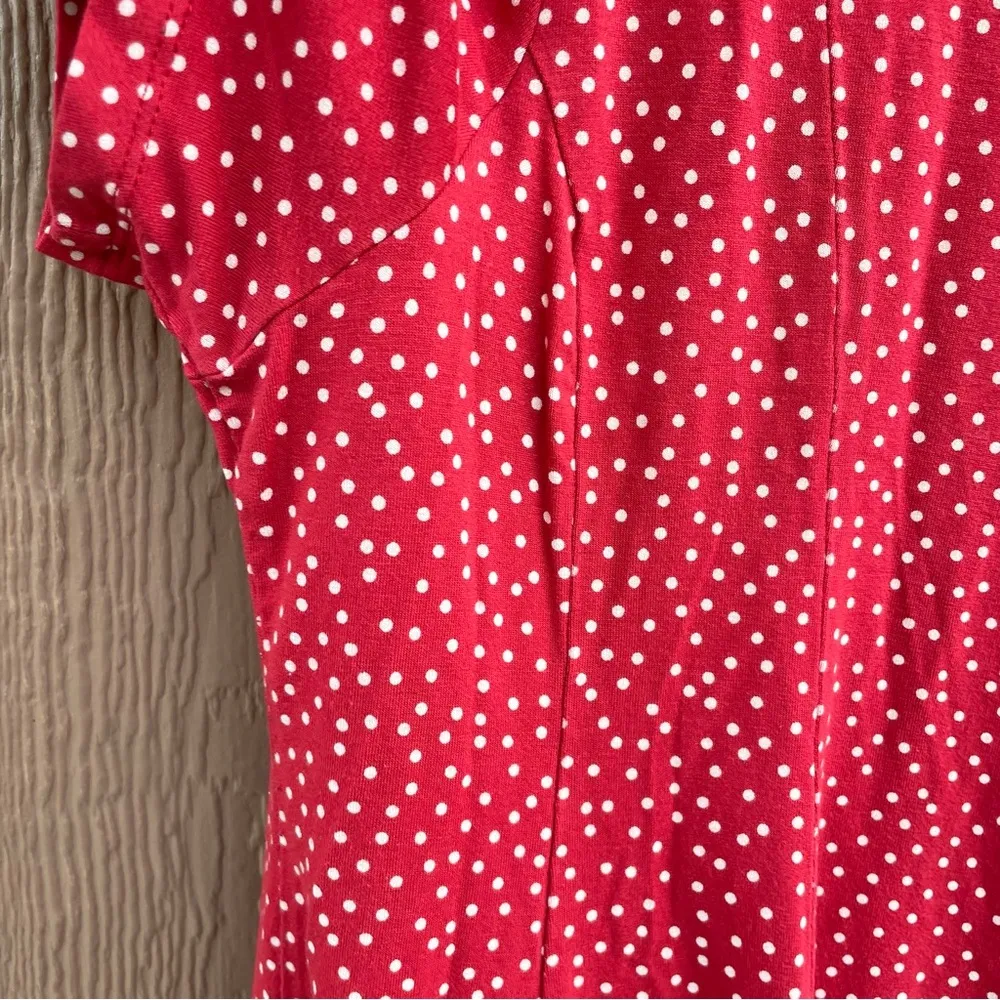 Torrid Womens Shirt Red White Polka Dot Super Soft Button Front Plus Size 2X - Image 7