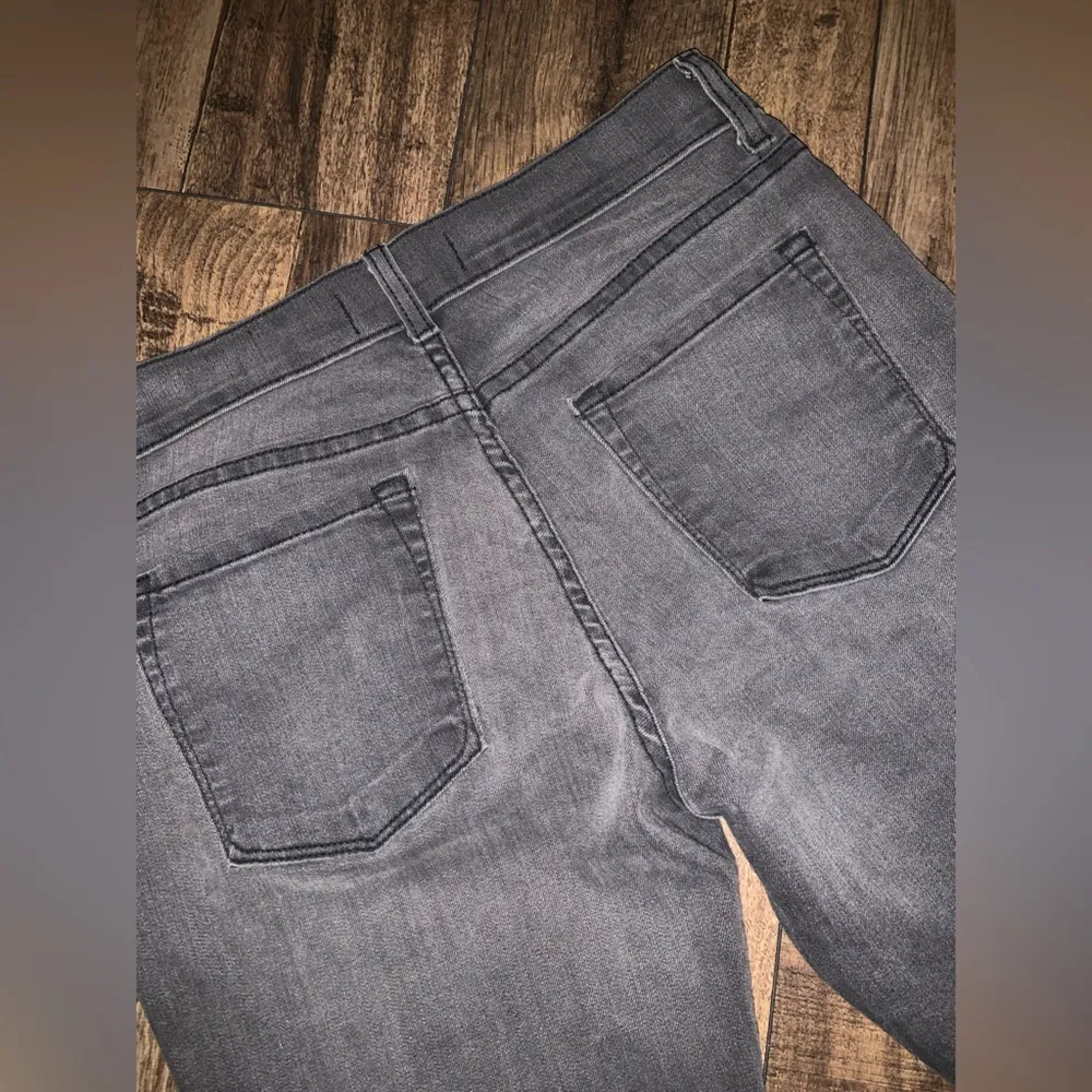 Free people wide leg bell bottom denim spring  grey black we the free boho jean - Image 6