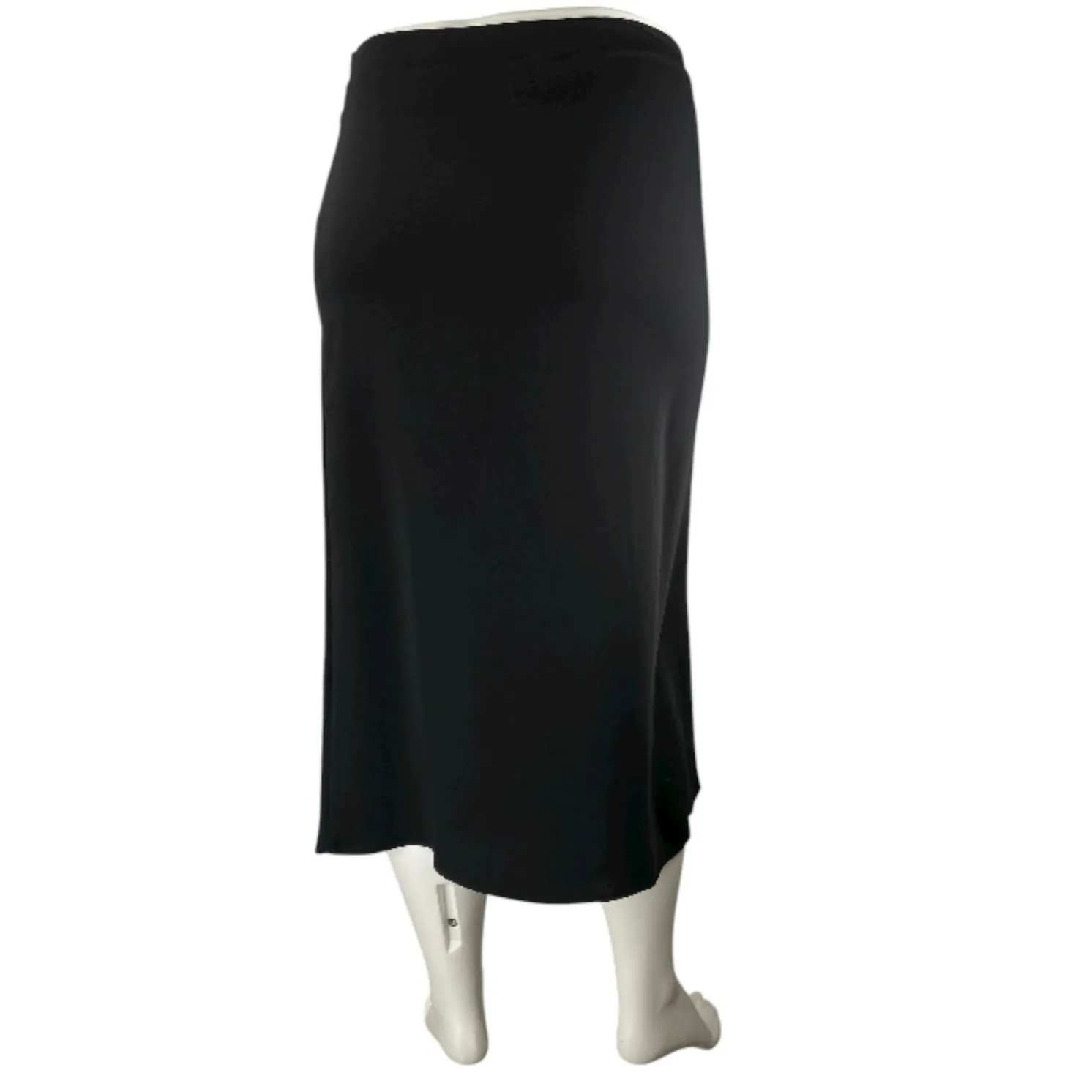Zara Womens Black High Waisted Pull On Career Straight Pencil Midi Skirt Size XL - Image 3