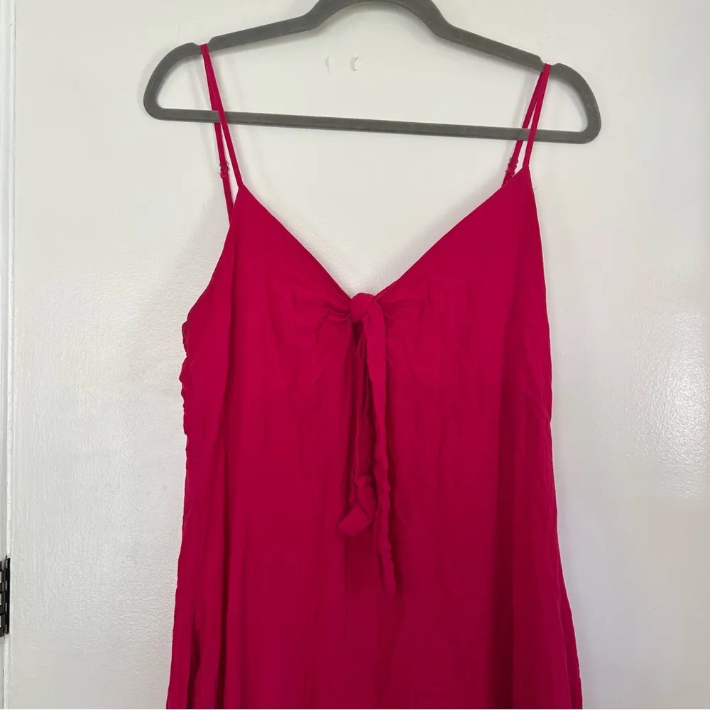 Elan Colorblock Maxi Dress Swim Cover Up Fushcia Orange M - Image 5