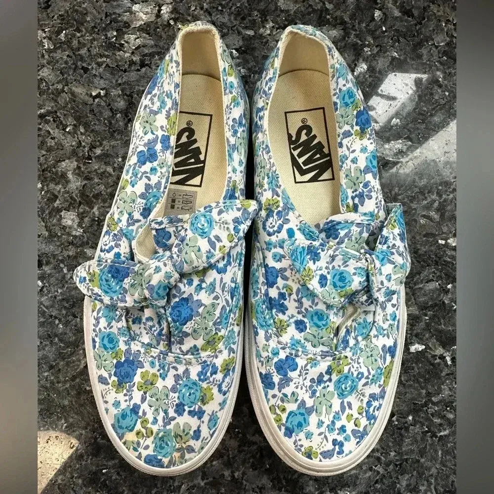 Vans V Knotted Bow Disty Floral Rose Shoes Sneakers Low Profile Women’s Size 5.5 - Image 11