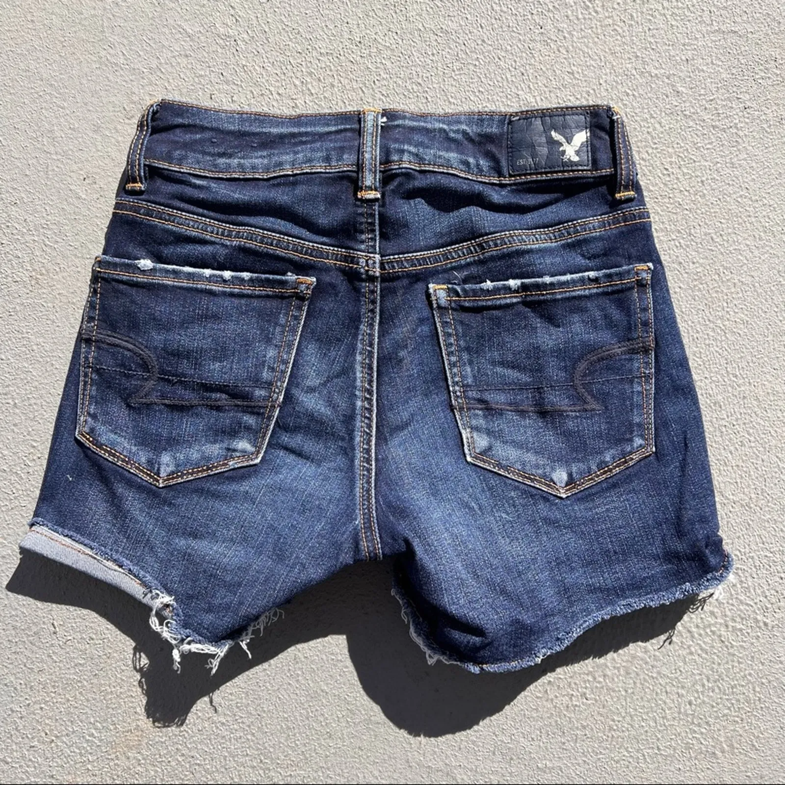 American eagle outfitters AEO super stretch hi rise Shortie jean shorts Size 00 - Image 2