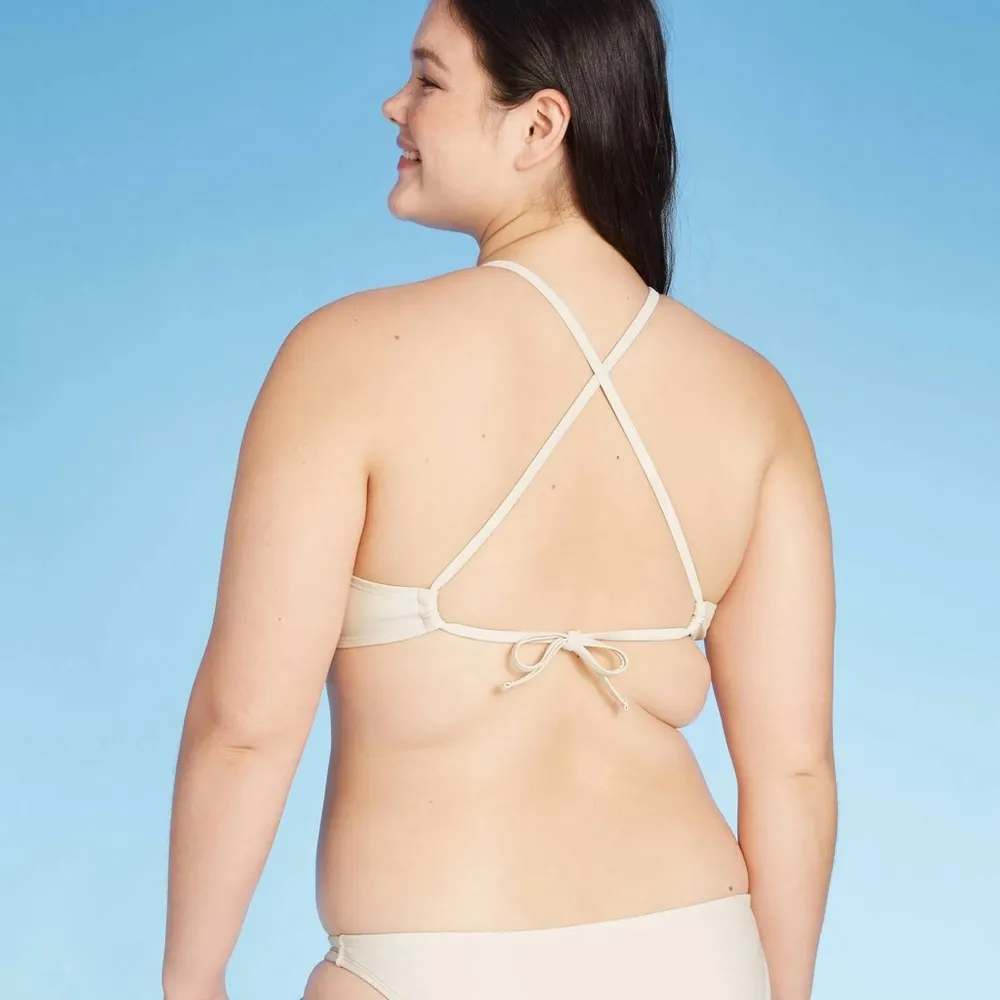 Xhilaration Cream Crochet Bralette Bikini Swim Top Size Large - Image 6