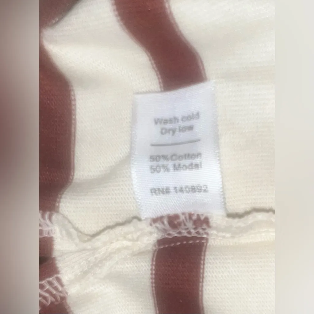 Marine Layer Suri Top Women XS Flare Long Bell Sleeve Striped Relaxed Shirt NWOT - Image 5