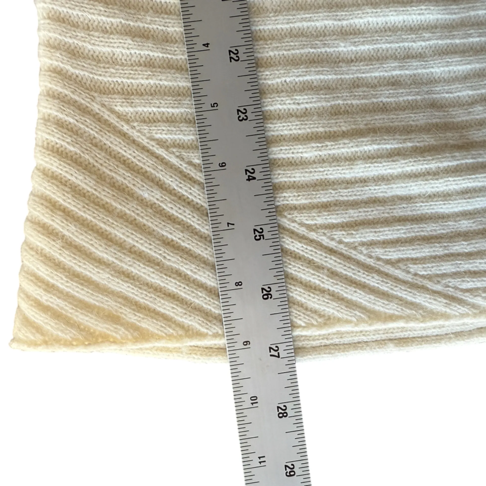 Paige Cream/Custard Helena Sweater Chain Detail Lambs wool Blend Women’s Size S - Image 12