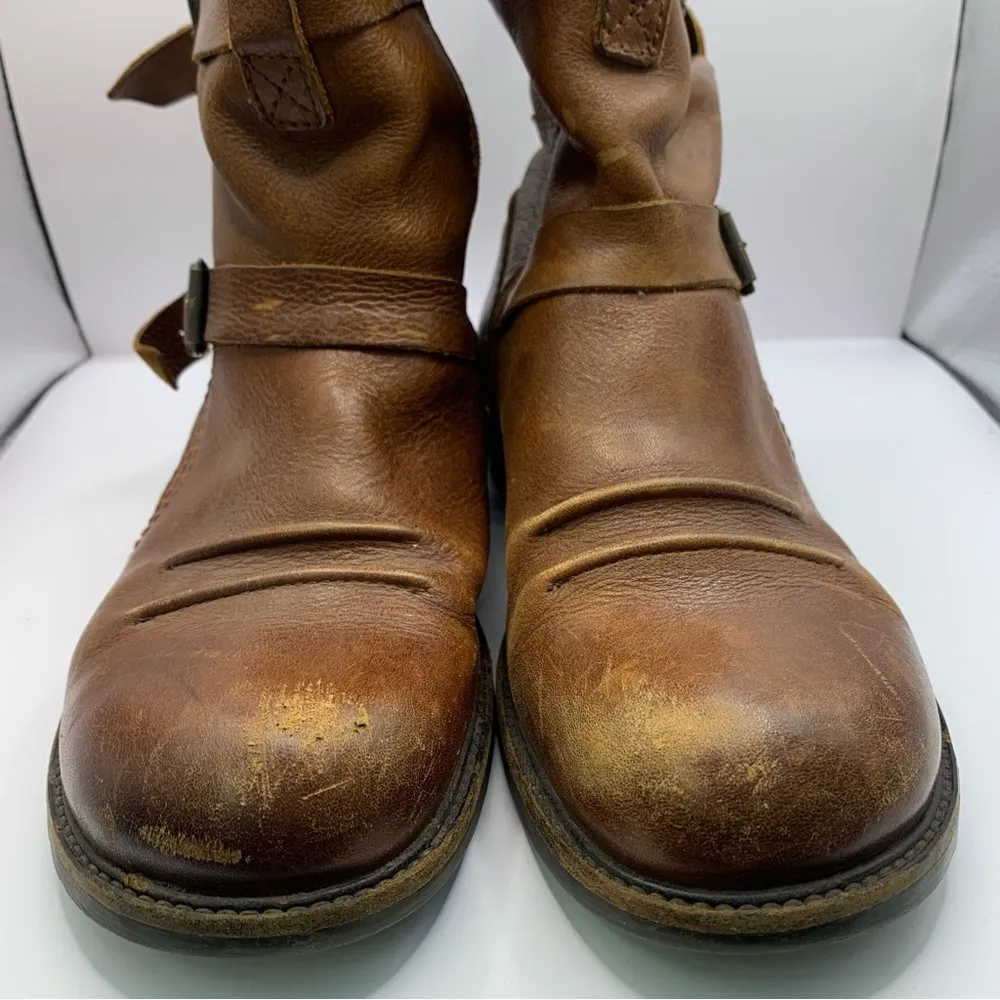 Kickers Women's Leather Brown Ankle Boots Zip - Image 10