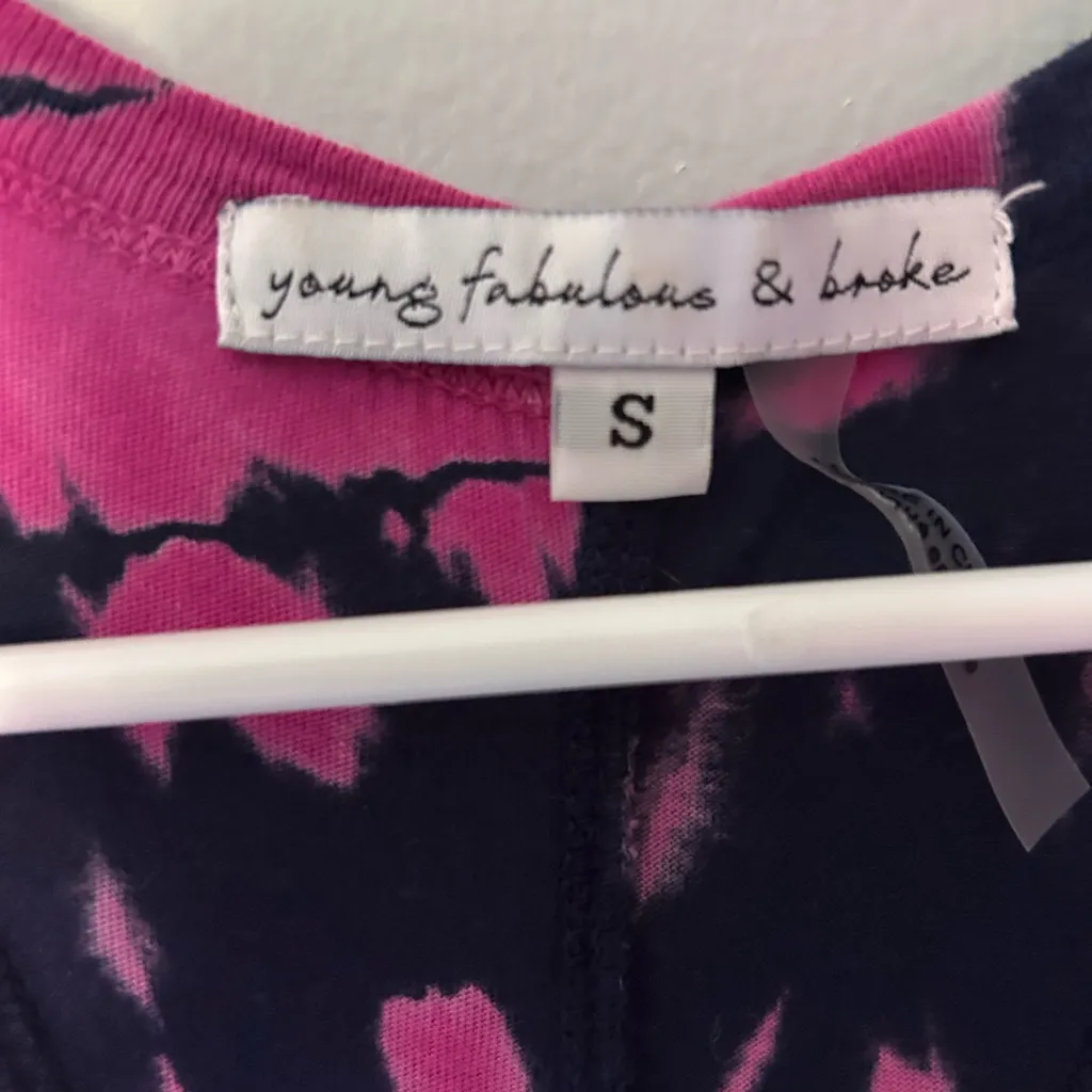 YFB Young Fabulous Broke Tie Dye Racerback Maxi Dress Boho Chic - Image 4