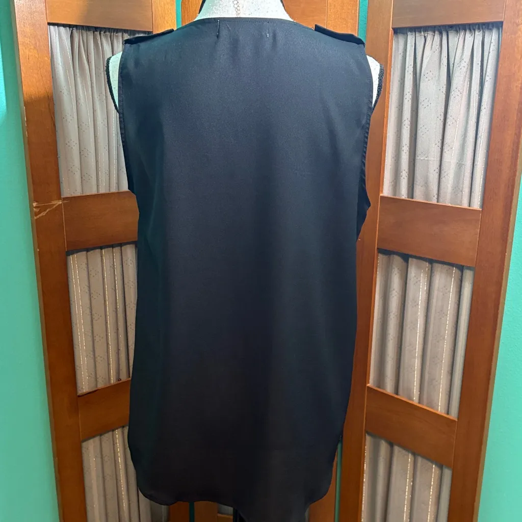 Monteau Black Sleeveless Blouse - Image 7