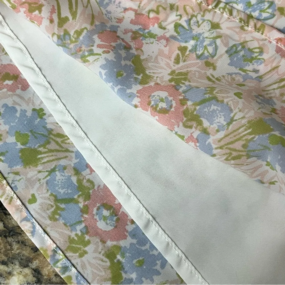 Needii Romantic Getaway Floral Mini Dress Coquette Preppy Beach Boho S Cottege White - Image 12