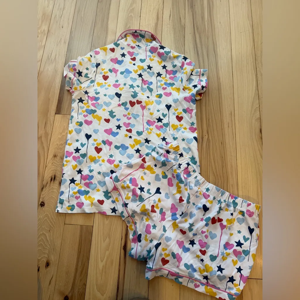 Roller Rabbit x Kerri Rosenthal Starry Starry Love Polo Pajama set! Size Small! - Image 4