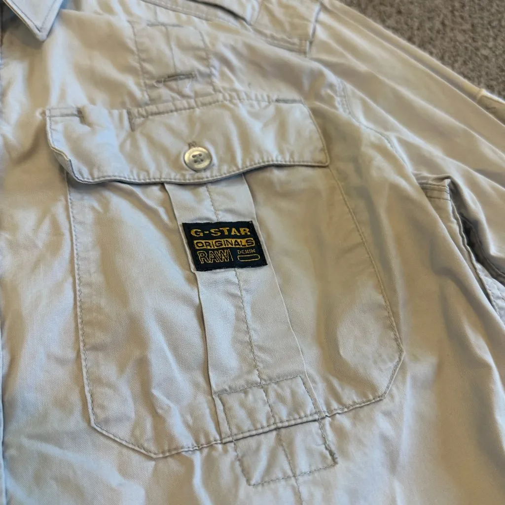 G-Star Raw Button-Down Tunnel Shirt Top Blouse Long Sleeve Size Medium Women's - Image 15