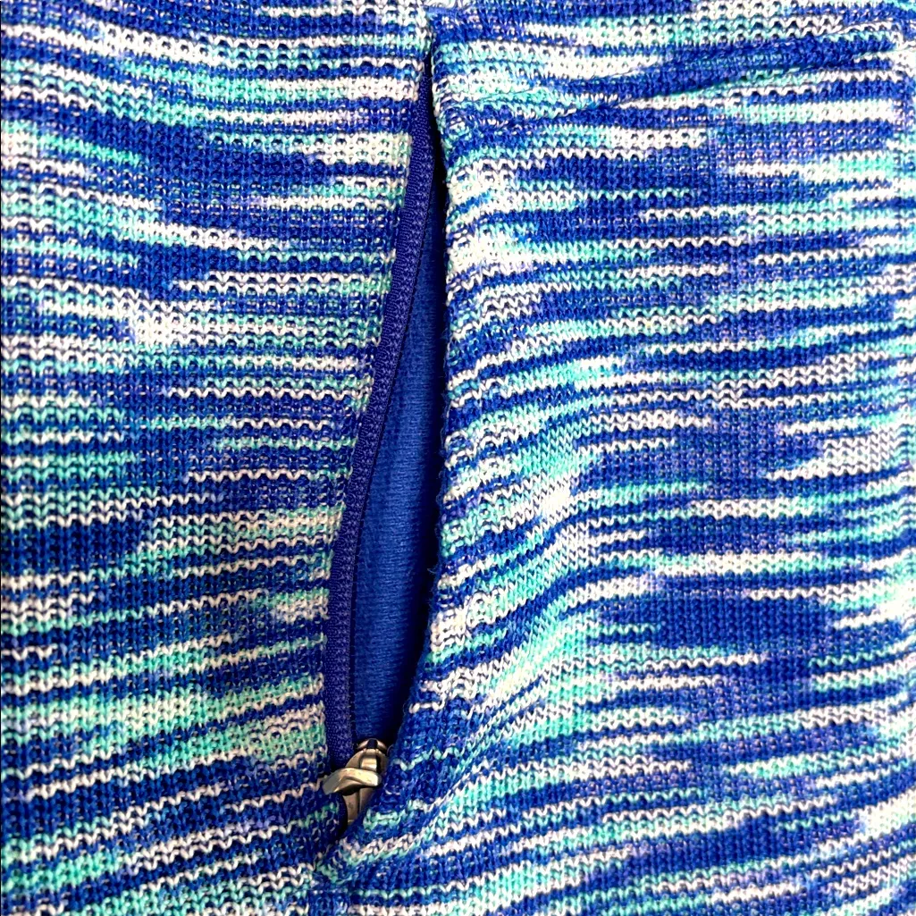 Spyder Blue Space Dyed Full Zip Fleece Lined Knit Jacket with Pockets Size S - Image 8