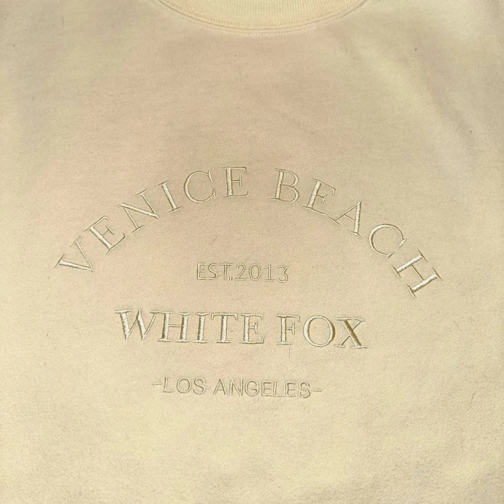 WHITE FOX BOUTIQUE cream/yellow hoodie, size S/M - Image 4