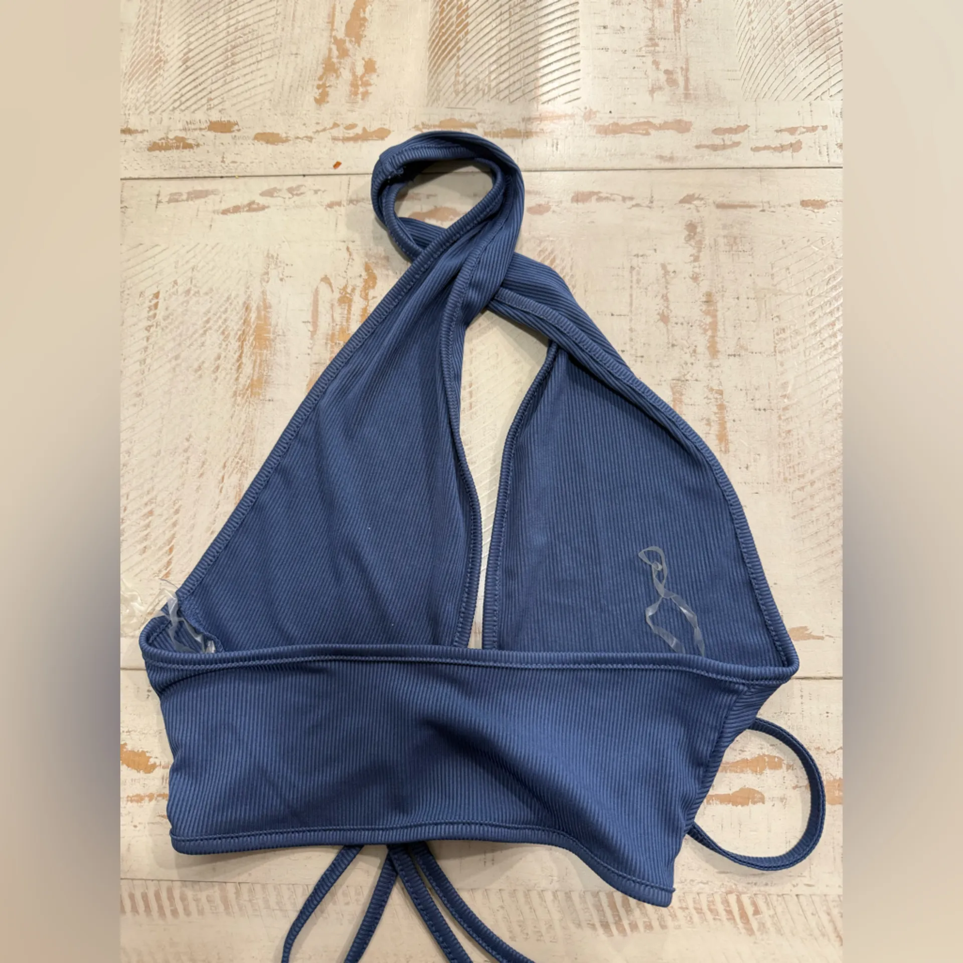 NWOT SHEIN Blue Halter Neck Crop Top - Image 6