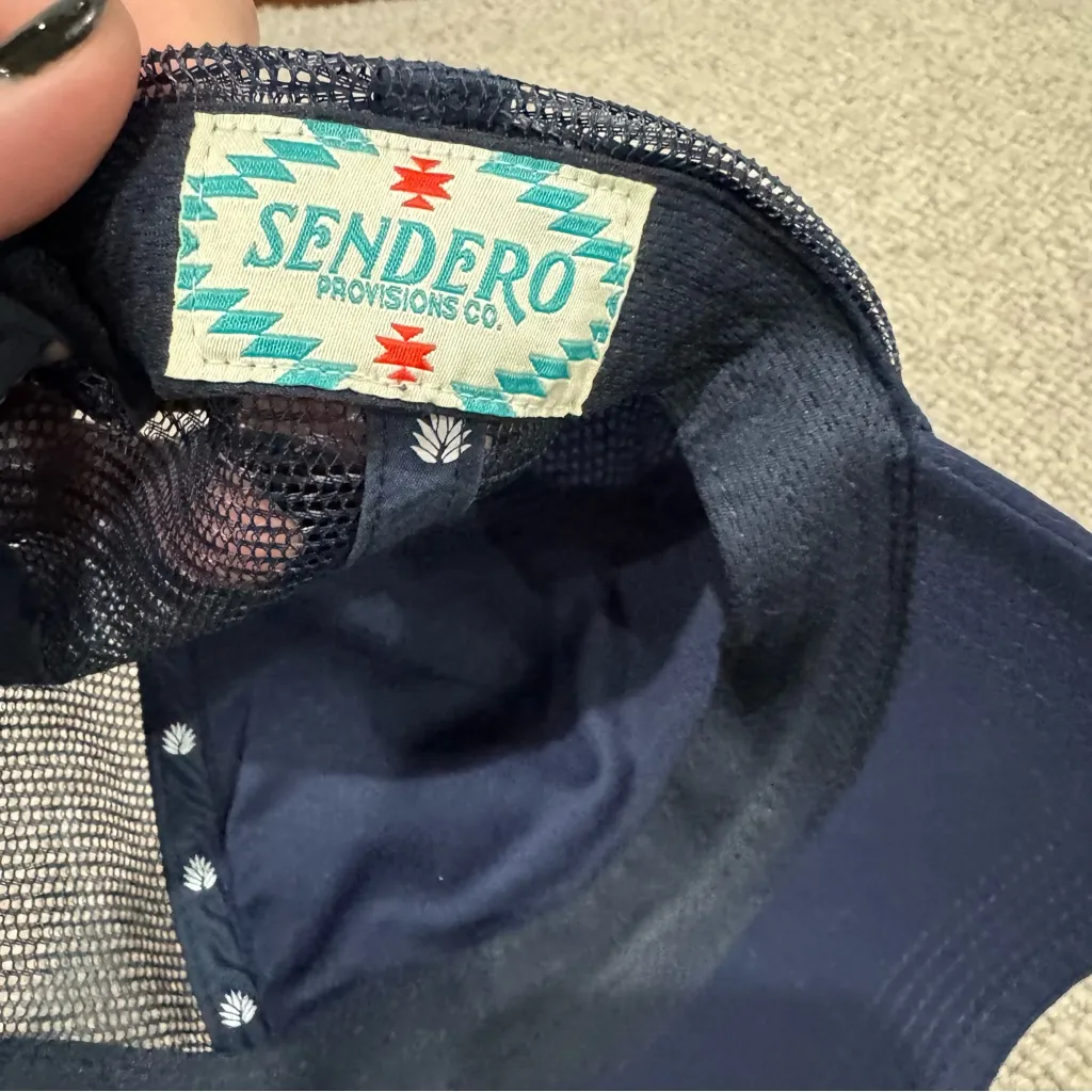 Sendero Provisions Co. Cowboy Hat Trucker Navy and Gold Blue - Image 6