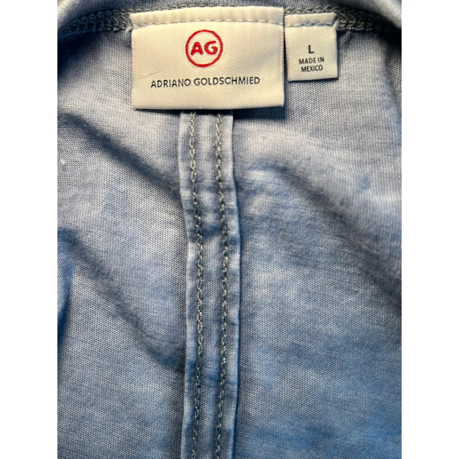 AG Adriano Goldschmied Lexi Blue Scoop Neck‎ Tank Top Size Large - Image 4