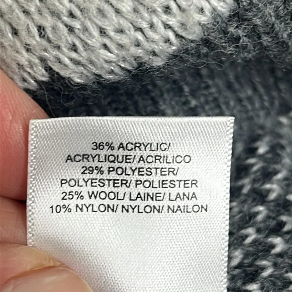 Lucky Brand Gray Camouflage wool blend crewneck Sweater, size XL - Image 10