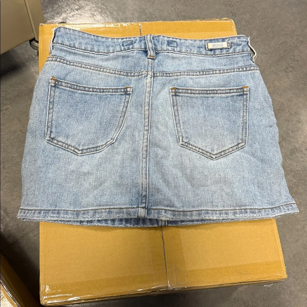 Brandy Melville Light Blue Denim Skirt - Image 2