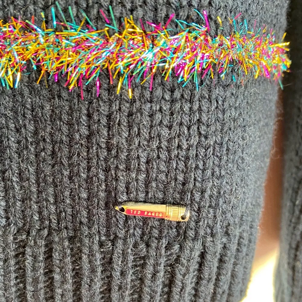 TINTOR Tinsel Stripe Sweater Navy NEW - Image 6