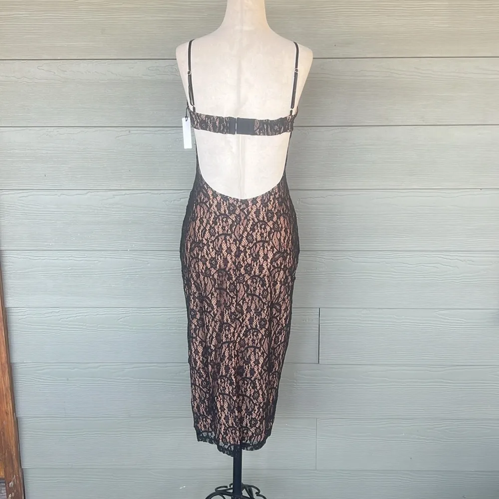 Rumored “Bordeaux” Midi Dress Tan - Image 7