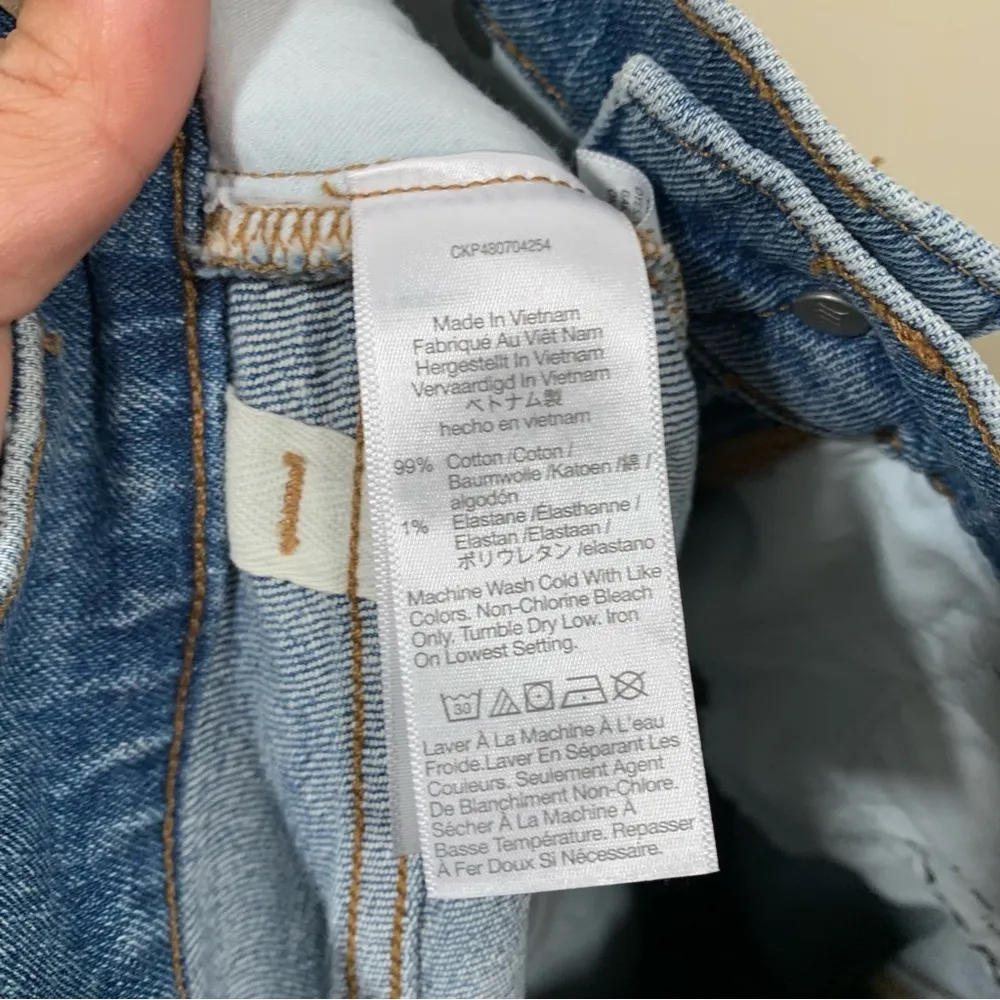 NWT Madewell The '90s Creased High Waist Straight Leg Jeans size 25 Petite - Image 12