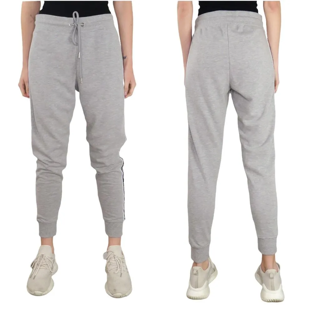 Y2k Bebe Gray & Black Logo Jogger Sweatpants Large - Image 4