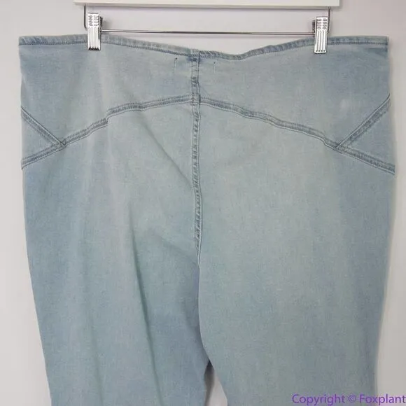 NEW Free People We the Free flare jeans Curvy fit light‎ wash, size 35 - Image 6